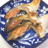 フライパンで簡単☆塩鮭のカマ焼き♪